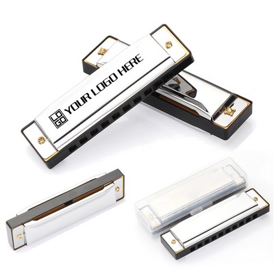 Custom 10 Hole C Key Diatonic Blues Harmonica With Case