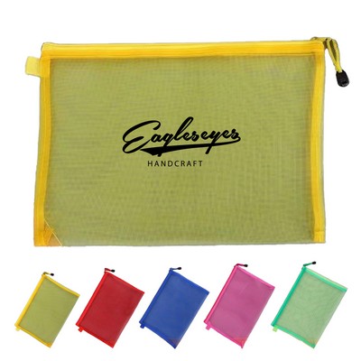 Zippered Mesh Pencil Pouch