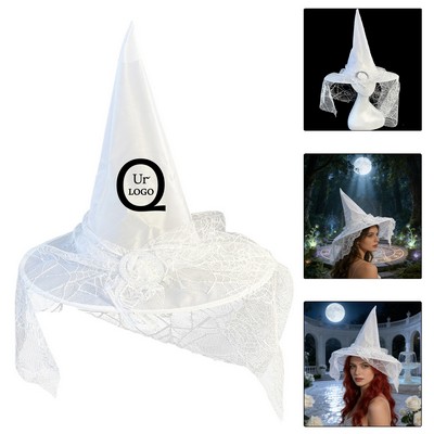 Witch Lace Face Covering Hat