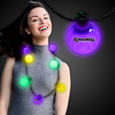 Mardi Gras LED Ball Necklace(Digi Printed)