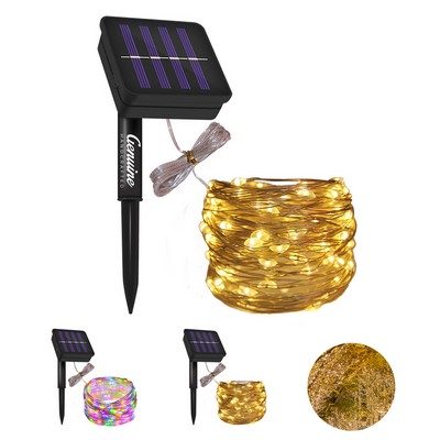 Solar LED Round Bulb String Light