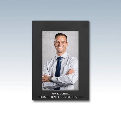 Black Anodized Aluminum 4"x 6" Photo Frame
