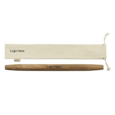 La Cuisine French Rolling Pin with Storage Bag - Wood