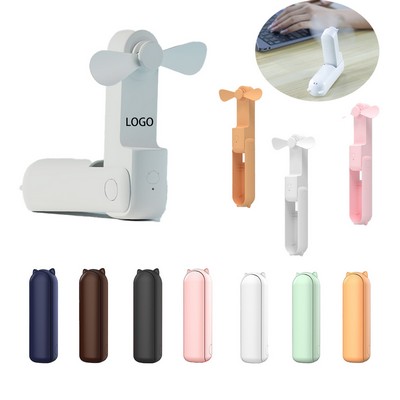 Power Bank 2-in-1 USB Charging Handheld Folding Fan