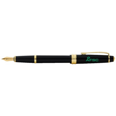Cross Bailey Light Black Resin Fountain Pen with Gold Accents