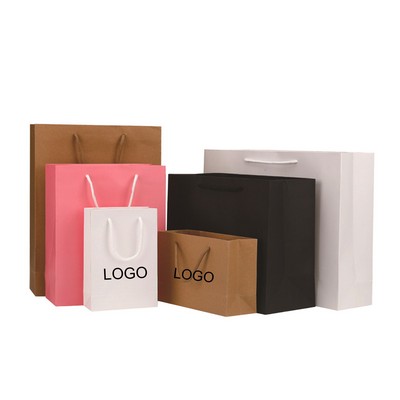 3.95" x 4.7" x 2.35" Premium Black Matte Paper Shopping bag