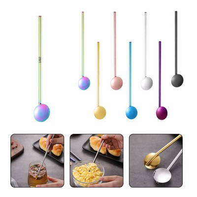 Reusable 304 Stainless Steel Spoon Straw