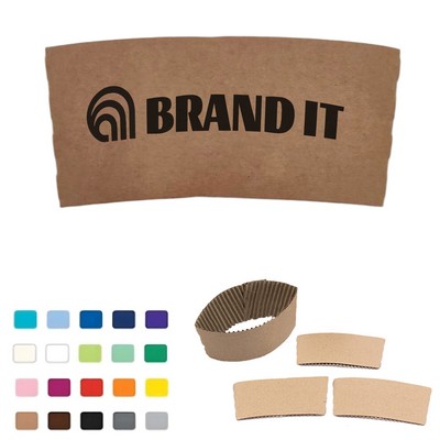 Printed Kraft Paper Coffee Cup Sleeves