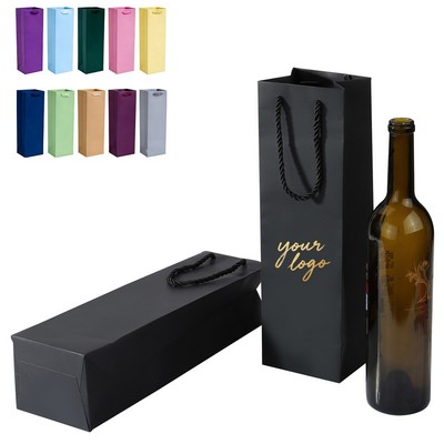 Wine Single Bottle Tote Bag