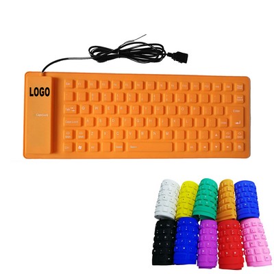 Silicone Waterproof Dustproof Foldable Keyboard