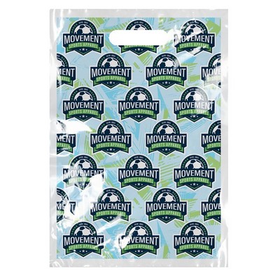 Full Color Scatter Clear Plastic Bag 9" x 13"