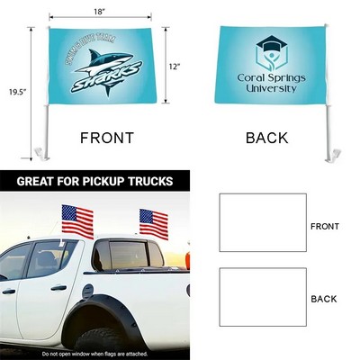 Double Sided Imprinted Car Flag