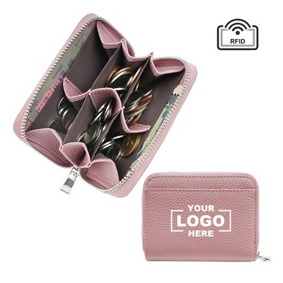 RFID Genuine Leather Coin Purse