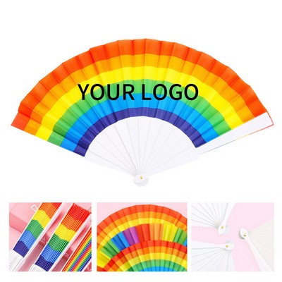 9"" Folding Rainbow Fan