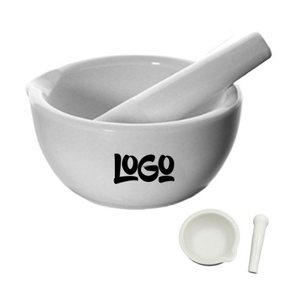 Grinding Herbs Manual Ceramic Mortar w/ Pestle