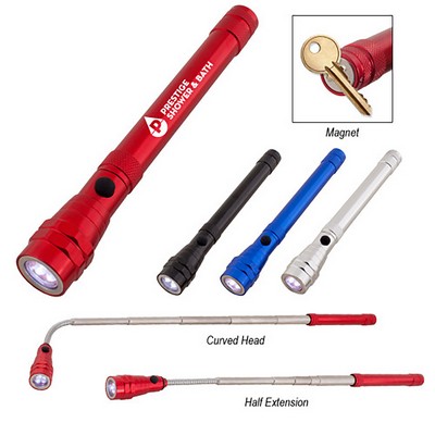 Telescopic Aluminum Flashlight With Magnet & Extendable Handle