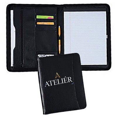Premium Zippered Portfolio - Leather