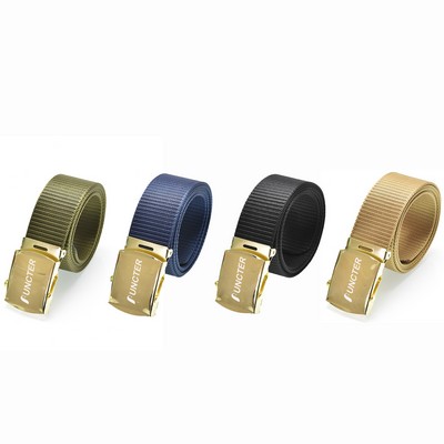 Adjustable Metal Buckle Nylon Tactical Men Belt