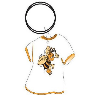 Bee T Shirt Executive Key Chain w/Mirrored Back (4 Square Inch)