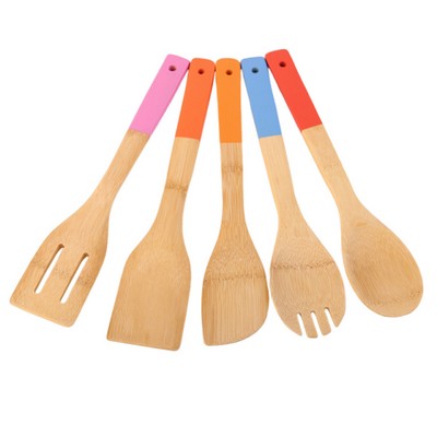 5-piece Set Bamboo Kitchen Utensils