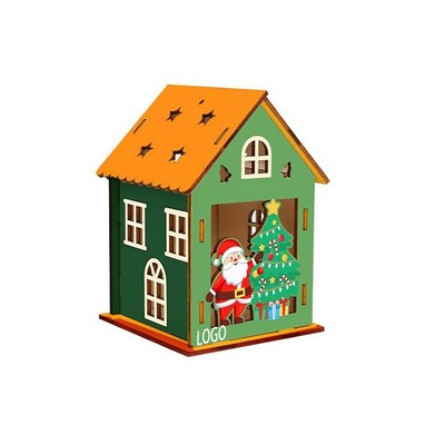 Paint-Included Diy Wooden Christmas House Craft Kit