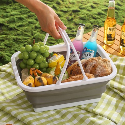Plastic Folding Picnic Basket