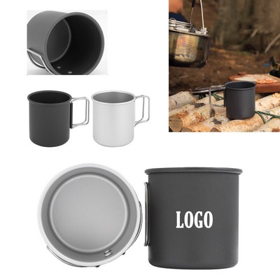 10oz Outdoor Aluminum Alloy Folding Teacup