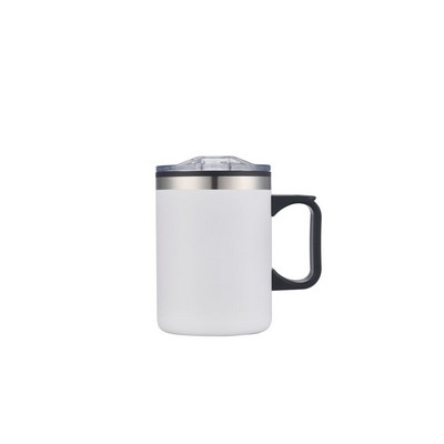 Endura 14 oz White Double Wall Camping Mug w/ Handle