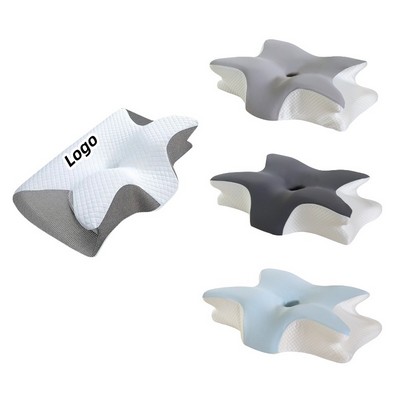 Ergonomic Memory Foam Neck Support Pillow for Home Use