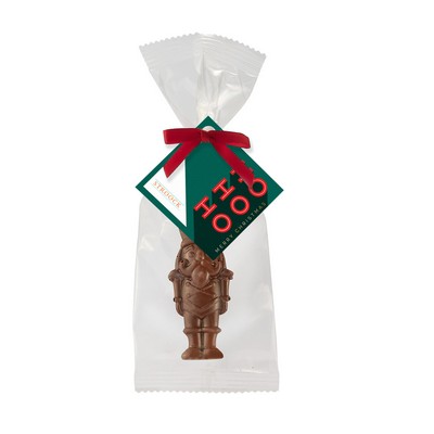 Belgian Chocolate Holiday Icons Favor Bag with Milk Chocolate Nutcracker
