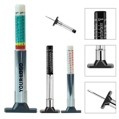 Tire Tread Depth Gauge With Pocket Clip