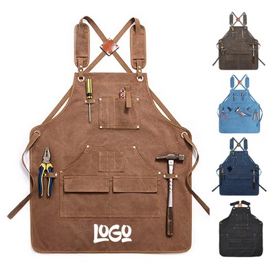Multi-Pocket Canvas Tool Apron