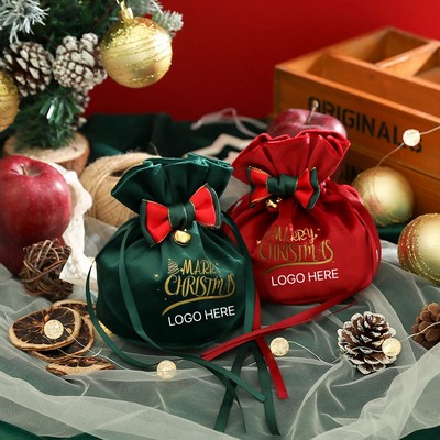 Christmas Velvet Candy Drawstring Bag Gift Bag