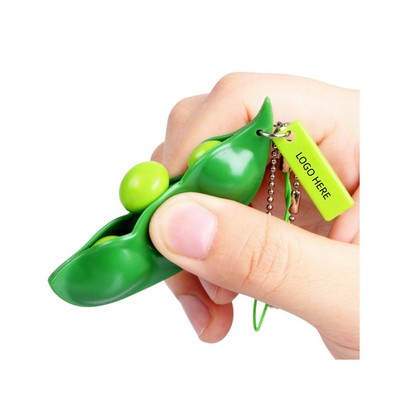 Bean Shaped Squeeze Keychain