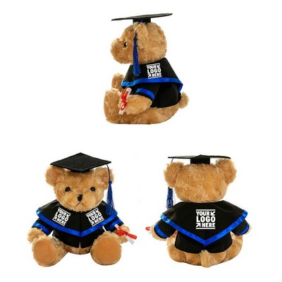10'' Plush Graduation Bear With Gown and Cap