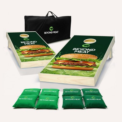 Regulation Cornhole Set with Imprinted Bags and Imprinted Carry Case