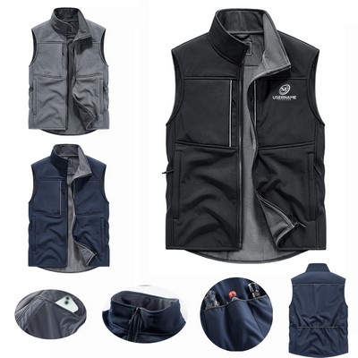 Fleece Men Fishing Vest Utility Vest