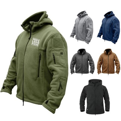 Outdoor Gear Men's Sport Military Tactical Warm Fleece Hoodie Jacket