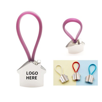 Stylish Zinc Alloy House Keychain