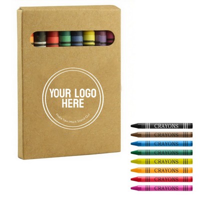 8-Color Non-Toxic Crayon Set in Recycled Box
