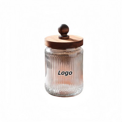 Vintage Glass Storage Jars Airtight Moisture-Proof for Spices Grains Coffee Tea Home Use