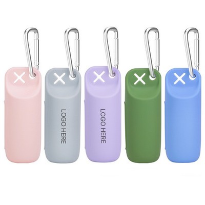 Silicone Pet Waste Bag Holder Hands Free Portable Poop Bag Dispenser with Clip for Dog Walking