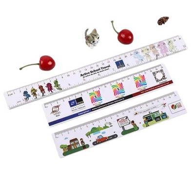 12" Custom Plastic Ruler