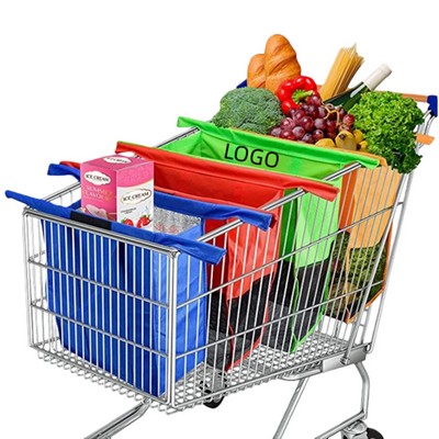 4PCS Reusable Grocery Shopping Cart Trolley Bags