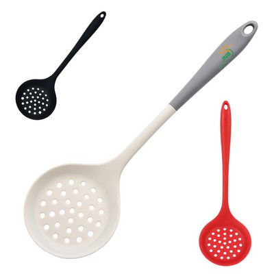 Silicone Non Stick Cooking Slotted Spoon Strainer Kitchen