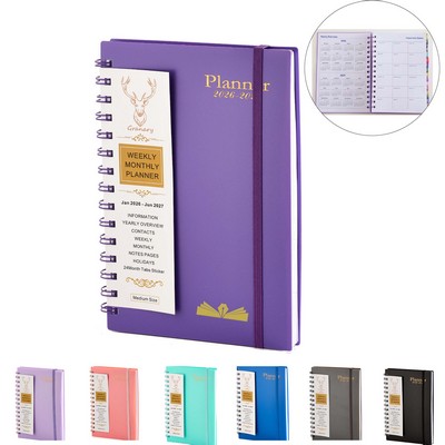 2026-2027 18 Monthly & Weekly Planner A5 Notebook