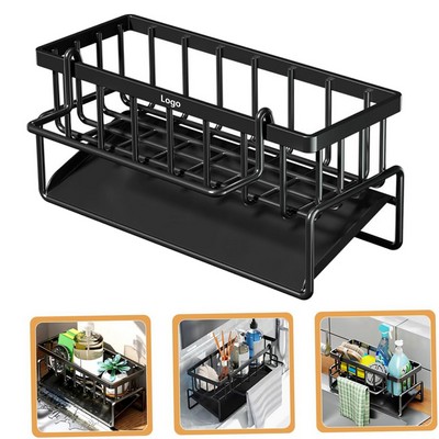 Self Draining Sink Steel Kitchens Countertop Sponge Holder