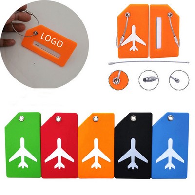 Silicone Luggage Tag With Metal Strap