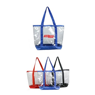 Clear Zippered Tote Bag