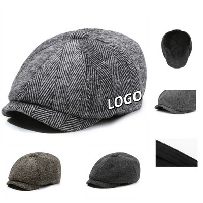 Cotton Flat Beret Cap Adjustable Size